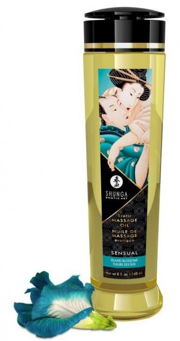 Массажное масло Sensual с цветочным ароматом - 240 мл. - Shunga - купить с доставкой в Набережных Челнах