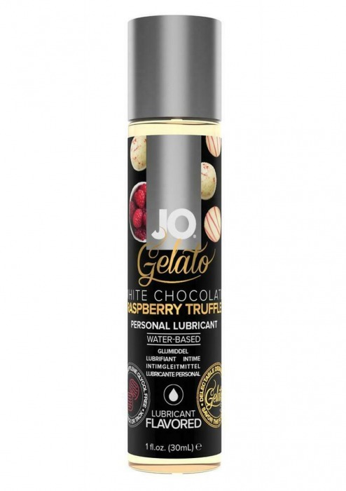 Лубрикант с ароматом трюфелей из белого шоколада и малины JO GELATO WHITE CHOCOLATE RASPBERRY TRUFFLE - 30 мл. - System JO - купить с доставкой в Набережных Челнах