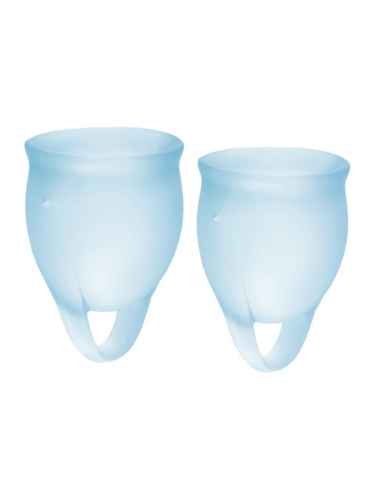 Набор голубых менструальных чаш Feel confident Menstrual Cup - Satisfyer - купить с доставкой в Набережных Челнах