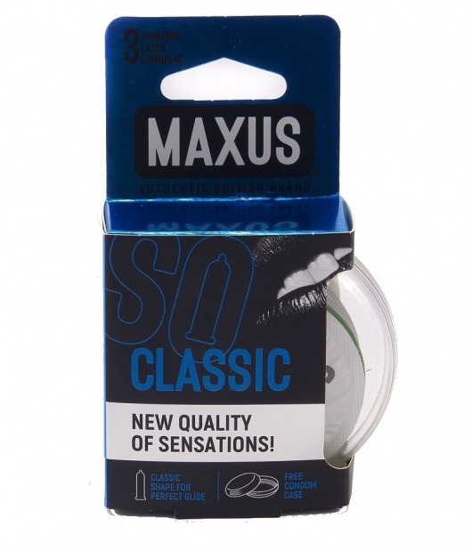 Классические презервативы в пластиковом кейсе MAXUS Classic - 3 шт. - Maxus - купить с доставкой в Набережных Челнах