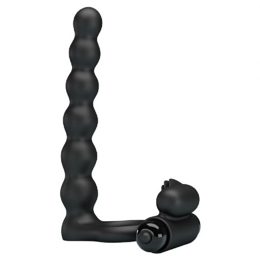 Черная насадка для двойной стимуляции Hercules Penis Sheath III - 15,3 см. - Baile - купить с доставкой в Набережных Челнах