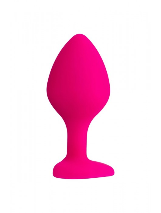 Розовая анальная втулка Diamond Heart с прозрачным кристаллом - 8 см. - ToyFa - купить с доставкой в Набережных Челнах