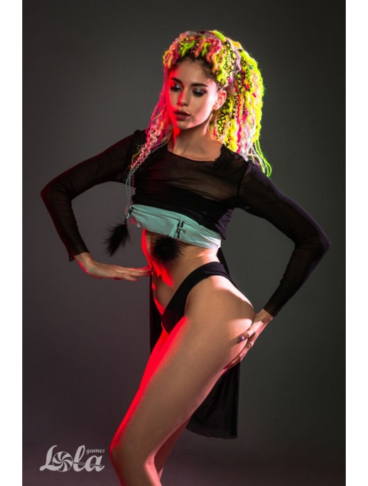 Зажимы на соски с черным пухом Euphoric - Lola Games - купить с доставкой в Набережных Челнах