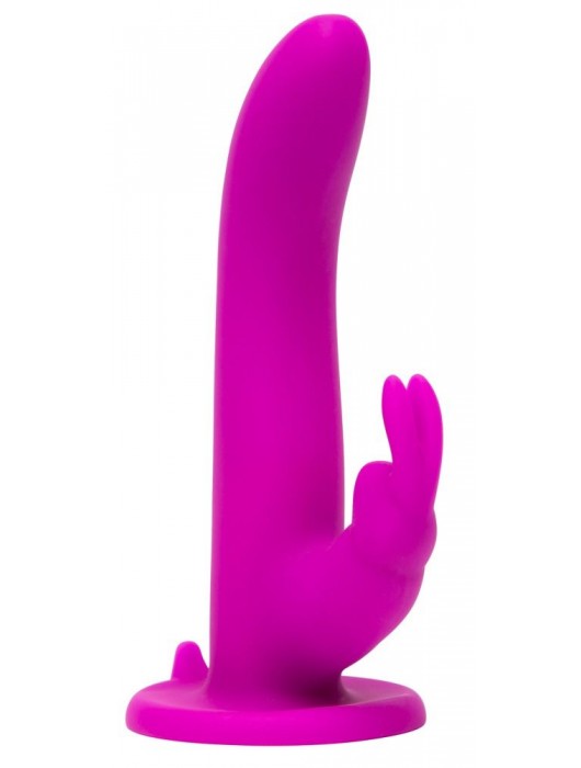 Лиловый страпон Rechargeable Vibrating Strap-On Harness Set - 17,6 см. - Happy Rabbit - купить с доставкой в Набережных Челнах