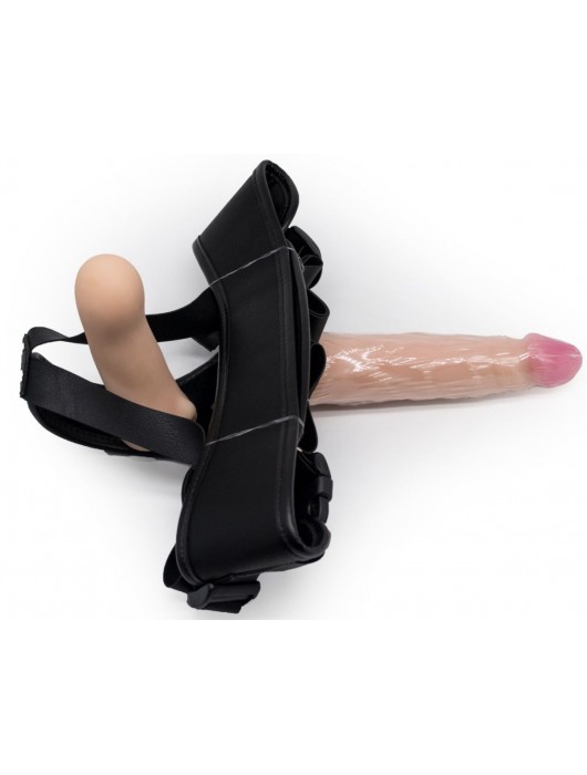 Реалистичный страпон Woman Midi с вагинальной пробкой - 19 см. - LOVETOY (А-Полимер) - купить с доставкой в Набережных Челнах