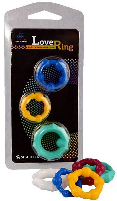Набор из 3 цветных эрекционных колец Love Ring - Sitabella - в Набережных Челнах купить с доставкой