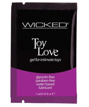 Лубрикант на водной основе для использования с игрушками WICKED Toy Love - 3 мл. - Wicked - купить с доставкой в Набережных Челнах