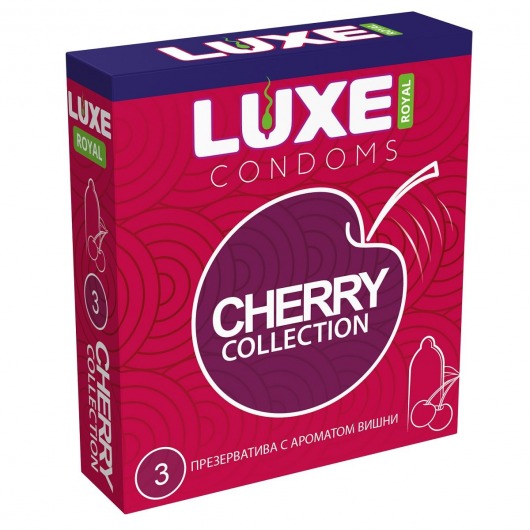 Презервативы с ароматом вишни LUXE Royal Cherry Collection - 3 шт. - Luxe - купить с доставкой в Набережных Челнах