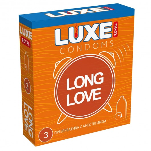 Презервативы с продлевающим эффектом LUXE Royal Long Love - 3 шт. - Luxe - купить с доставкой в Набережных Челнах