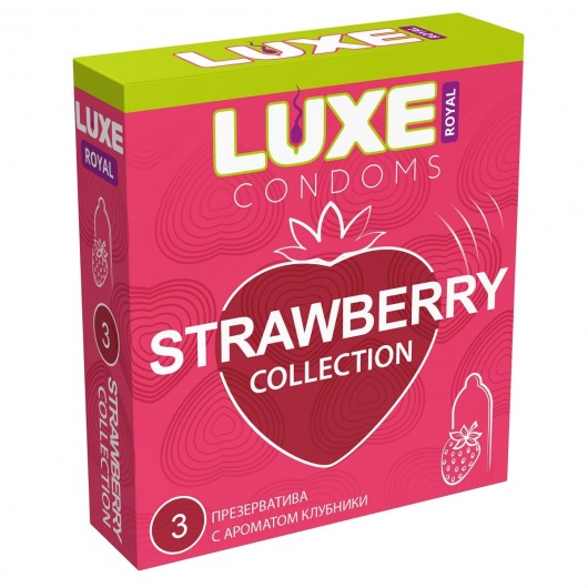 Презервативы с ароматом клубники LUXE Royal Strawberry Collection - 3 шт. - Luxe - купить с доставкой в Набережных Челнах