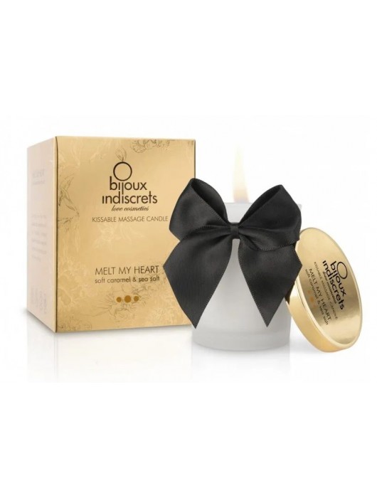 Массажная свеча Melt My Heart с ароматом карамели - 70 мл. - Bijoux Indiscrets - купить с доставкой в Набережных Челнах