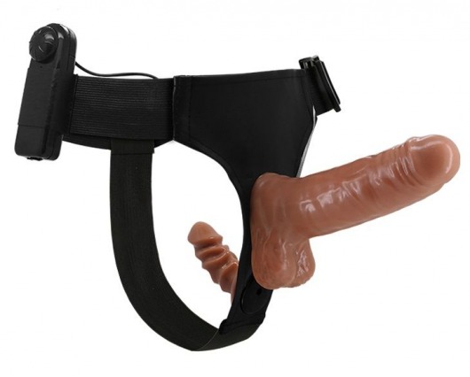 Страпон с вагинальной пробкой и вибрацией Ultra Passionate Harness - 16 см. - Baile - купить с доставкой в Набережных Челнах