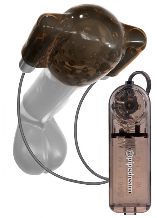 Дымчатый вибростимулятор головки пениса Dual Vibrating Head Teaser - Pipedream - в Набережных Челнах купить с доставкой