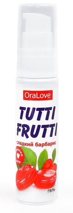 Гель-смазка Tutti-frutti со вкусом барбариса - 30 гр. - Биоритм - купить с доставкой в Набережных Челнах