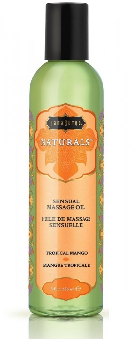 Массажное масло Naturals Tropical Mango с ароматом манго - 236 мл. - Kama Sutra - купить с доставкой в Набережных Челнах