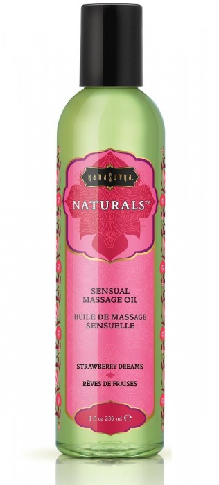 Массажное масло Naturals Strawberry Dreams с ароматом клубники - 236 мл. - Kama Sutra - купить с доставкой в Набережных Челнах