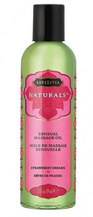 Массажное масло Naturals Strawberry Dreams с ароматом клубники - 59 мл. - Kama Sutra - купить с доставкой в Набережных Челнах