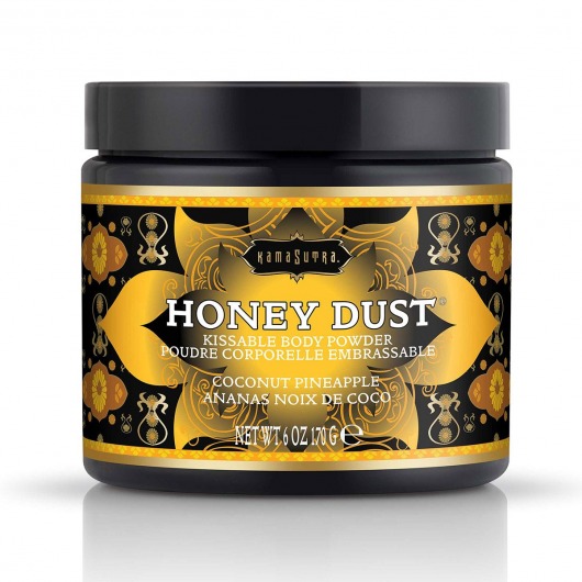 Пудра для тела Honey Dust Body Powder с ароматом кокоса и ананаса - 170 гр. - Kama Sutra - купить с доставкой в Набережных Челнах