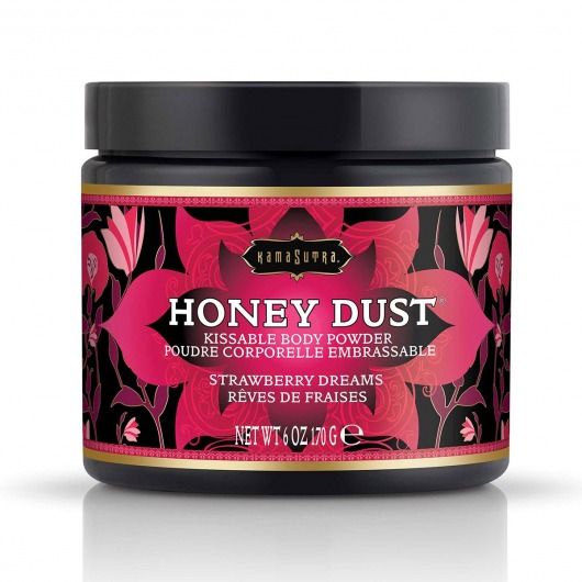 Пудра для тела Honey Dust Body Powder с ароматом клубники - 170 гр. - Kama Sutra - купить с доставкой в Набережных Челнах