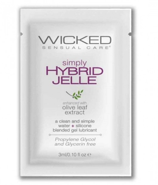 Гель-лубрикант на водно-силиконовой основе Simply Hybrid Jelle - 3 мл. - Wicked - купить с доставкой в Набережных Челнах