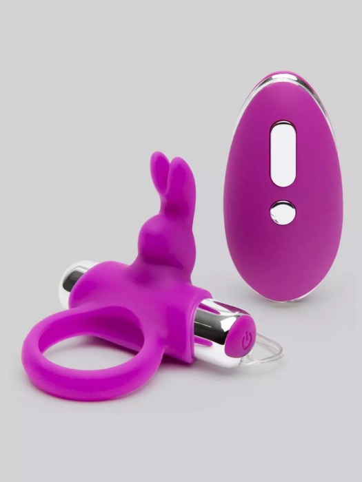 Лиловое виброкольцо с пультом ДУ Remote Control Cock Ring - Happy Rabbit - в Набережных Челнах купить с доставкой