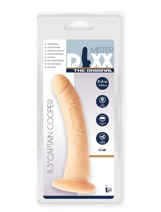 Телесный фаллоимитатор Captain Cooper - 21,5 см. - Dream Toys