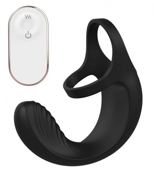 Черный анальный стимулятор с эрекционными кольцами Remote Couple Teaser - Dream Toys - в Набережных Челнах купить с доставкой