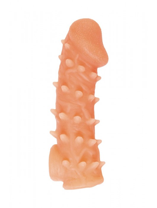 Телесная закрытая насадка с пупырышками Cock Sleeve Size S - 13,8 см. - KOKOS - в Набережных Челнах купить с доставкой