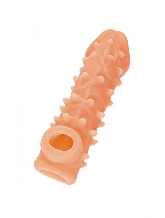 Телесная закрытая насадка с пупырышками Cock Sleeve Size S - 13,8 см. - KOKOS - в Набережных Челнах купить с доставкой