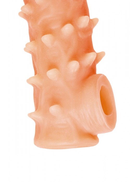 Телесная закрытая насадка с пупырышками Cock Sleeve Size S - 13,8 см. - KOKOS - в Набережных Челнах купить с доставкой