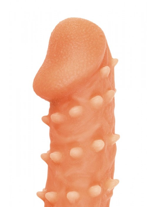 Телесная закрытая насадка с пупырышками Cock Sleeve Size S - 13,8 см. - KOKOS - в Набережных Челнах купить с доставкой