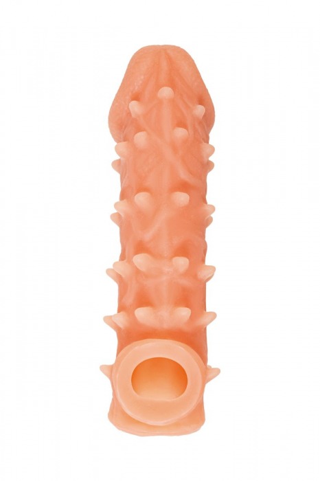 Телесная закрытая насадка с пупырышками Cock Sleeve Size M - 15,6 см. - KOKOS - в Набережных Челнах купить с доставкой