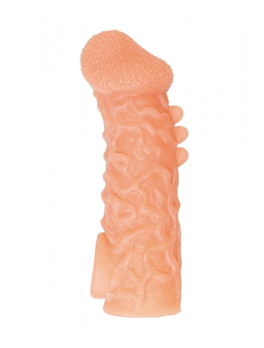 Телесная закрытая насадка с шершавой головкой Cock Sleeve Size S - 13,8 см. - KOKOS - в Набережных Челнах купить с доставкой