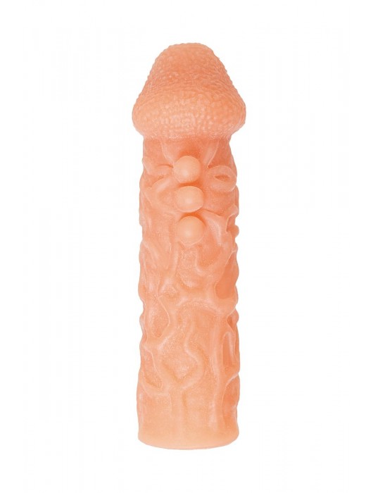 Телесная закрытая насадка с шершавой головкой Cock Sleeve Size S - 13,8 см. - KOKOS - в Набережных Челнах купить с доставкой