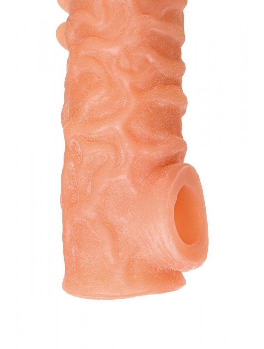 Телесная закрытая насадка с шершавой головкой Cock Sleeve Size S - 13,8 см. - KOKOS - в Набережных Челнах купить с доставкой