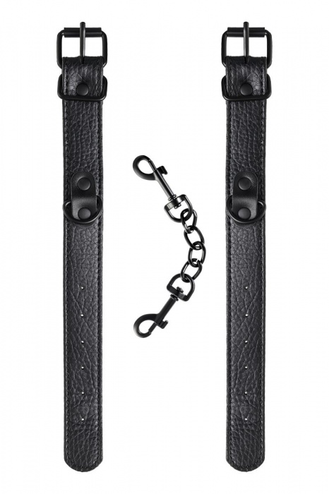 Узкие черные наручники на сцепке - ToyFa - купить с доставкой в Набережных Челнах
