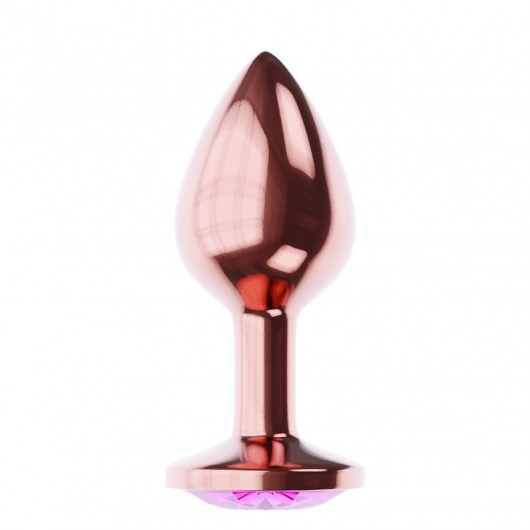 Пробка цвета розового золота с лиловым кристаллом Diamond Quartz Shine L - 8,3 см. - Lola Games - купить с доставкой в Набережных Челнах