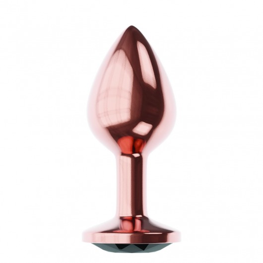 Пробка цвета розового золота с черным кристаллом Diamond Jet Shine L - 8,3 см. - Lola Games - купить с доставкой в Набережных Челнах