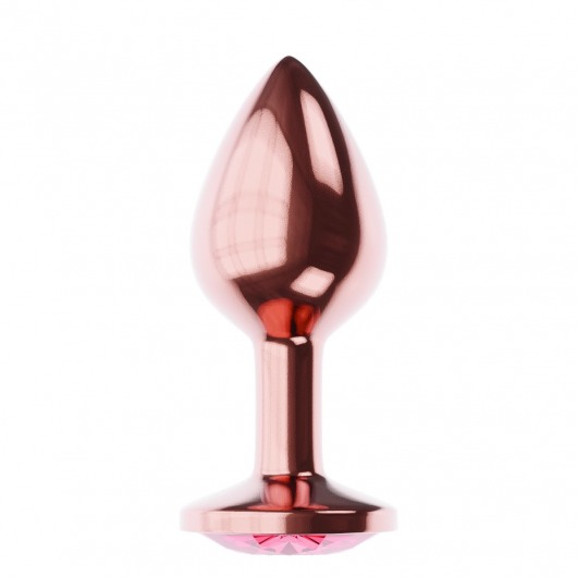 Пробка цвета розового золота с малиновым кристаллом Diamond Ruby Shine L - 8,3 см. - Lola Games - купить с доставкой в Набережных Челнах