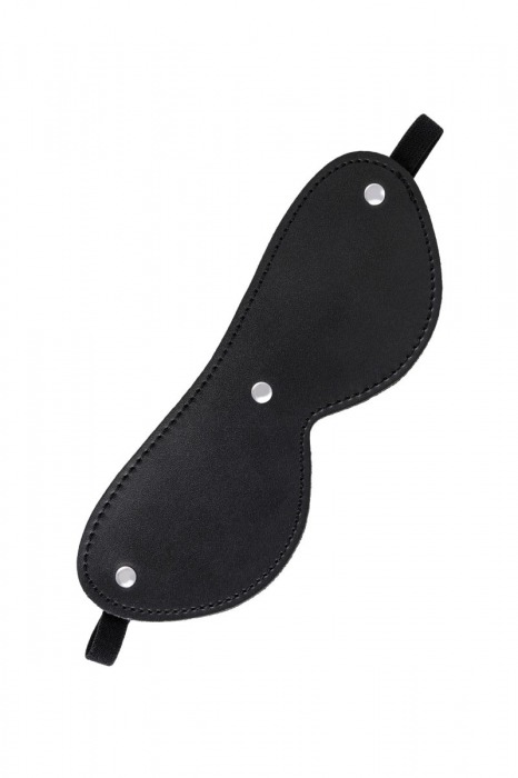 Черная кожаная маска Anonymo с мягким подкладом - ToyFa - купить с доставкой в Набережных Челнах