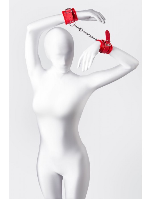 Красные наручники Anonymo из искусственной кожи - ToyFa - купить с доставкой в Набережных Челнах