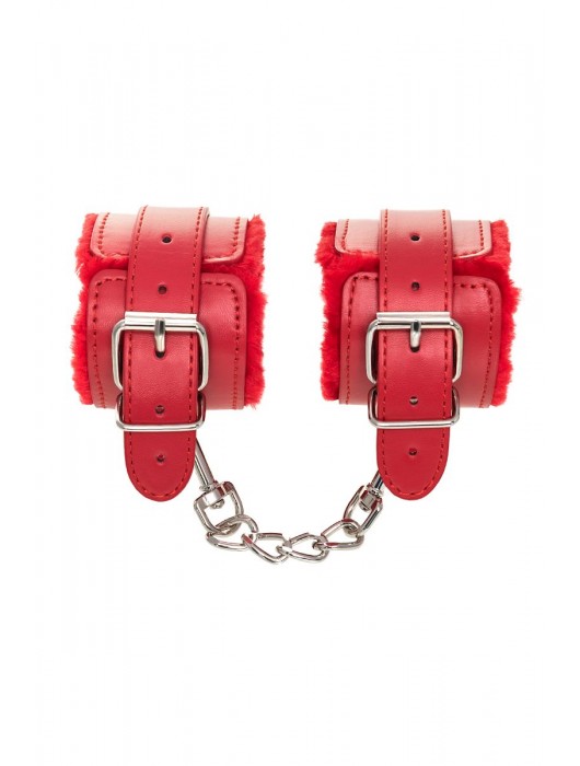 Красные наручники Anonymo из искусственной кожи - ToyFa - купить с доставкой в Набережных Челнах