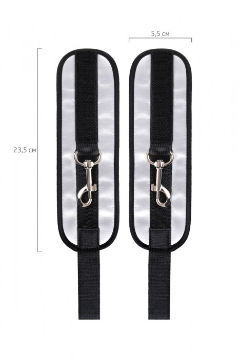 Серебристо-черные наручники Anonymo - ToyFa - купить с доставкой в Набережных Челнах