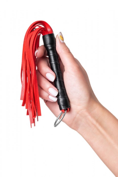 Красно-черный флоггер Anonymo - 28 см. - ToyFa - купить с доставкой в Набережных Челнах