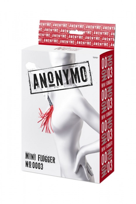 Красно-черный флоггер Anonymo - 28 см. - ToyFa - купить с доставкой в Набережных Челнах