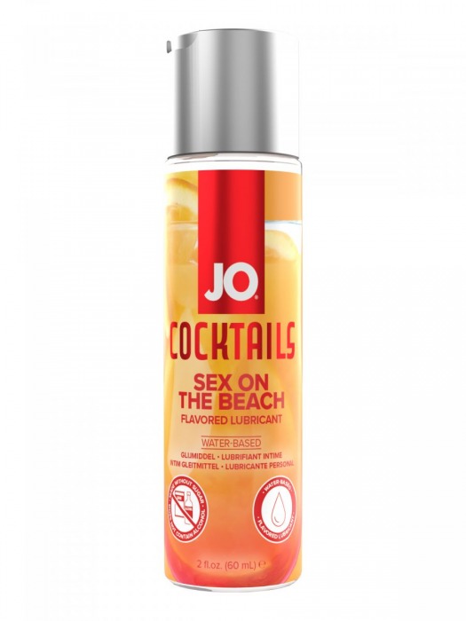 Вкусовой лубрикант на водной основе JO Cocktails Sex On The Beach - 60 мл. - System JO - купить с доставкой в Набережных Челнах