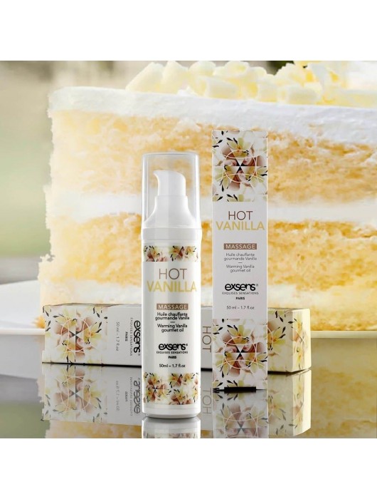 Разогревающее массажное масло с ароматом ванили Gourmet Hot Vanilla - 50 мл. - Exsens - купить с доставкой в Набережных Челнах