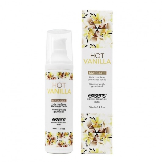 Разогревающее массажное масло с ароматом ванили Gourmet Hot Vanilla - 50 мл. - Exsens - купить с доставкой в Набережных Челнах