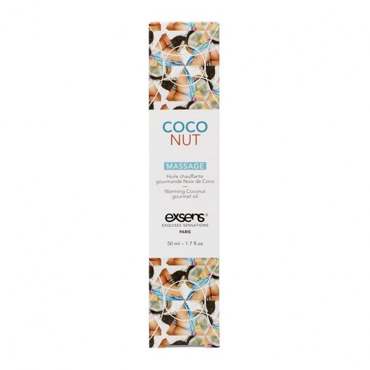 Разогревающее массажное масло с ароматом кокоса Gourmet Coconut - 50 мл. - Exsens - купить с доставкой в Набережных Челнах