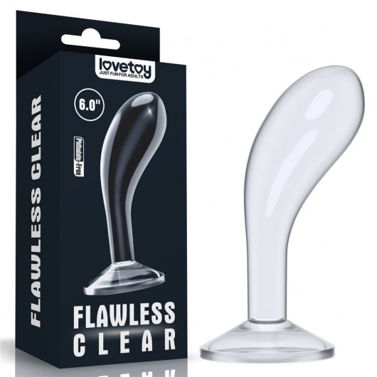 Прозрачный стимулятор простаты Flawless Clear Prostate Plug - 15 см. - Lovetoy - в Набережных Челнах купить с доставкой